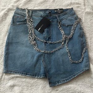 Chained Mini Skirt